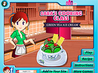 Гра Кухня Сари: зелене морозиво