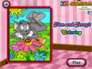 Гра Том і Джеррі на квітковій галявині