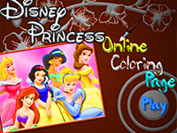 Гра Розмальовка для дівчаток з принцесами