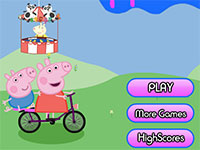 Гра Свинка Пеппа на велосипеді