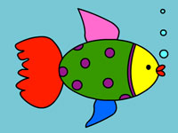 Гра Розмальовка рибка для дітей