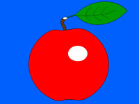 Гра Розмальовка для дітей Яблуко