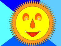 Гра Розмальовка для дітей Сонце