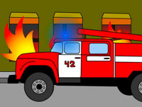 Гра Розмальовка Пожежна машина для дітей