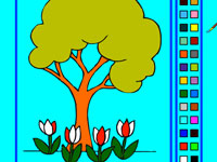 Гра Дерево розмальовка для дітей