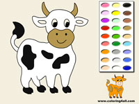 Гра Розмальовка для дітей Корова