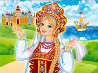 Гра Російський народний костюм розмальовка для дітей
