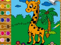 Гра Розмальовка жираф для дітей